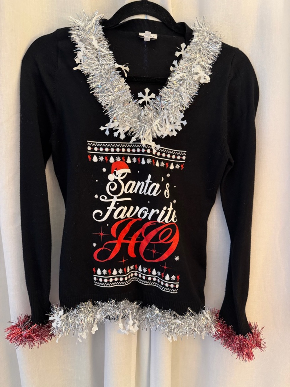 Black "Santa's Favorite" Holiday Sweater